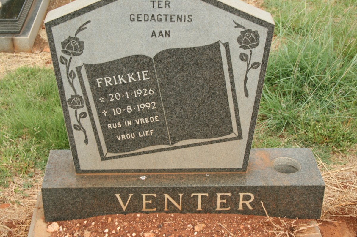 VENTER Frikkie 1926-1992