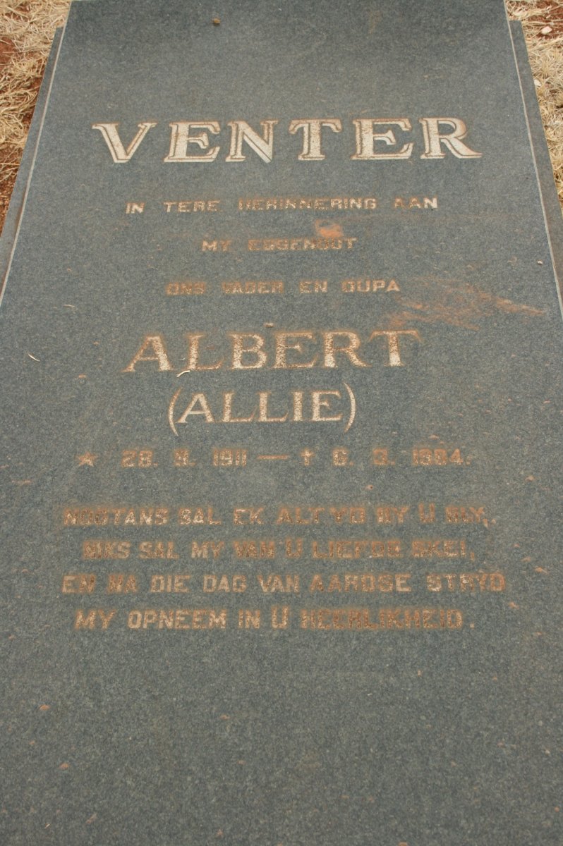VENTER Albert 1911-1984