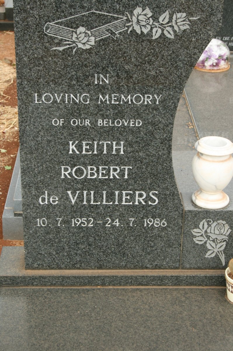 VILLIERS Keith Robert, de 1952-1986