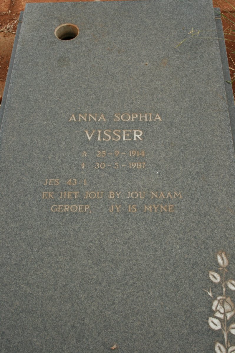 VISSER Anna Sophia 1914-1987