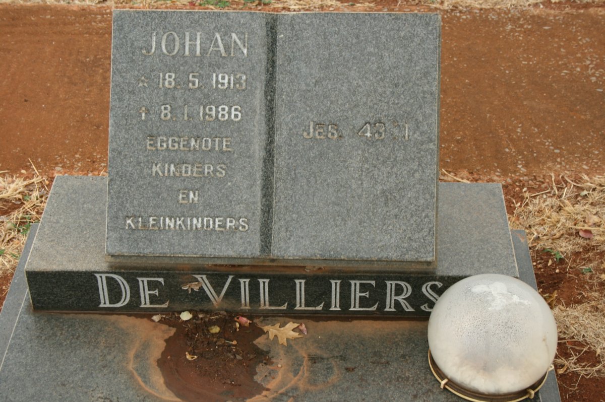 VILLIERS Johan, de 1913-1986