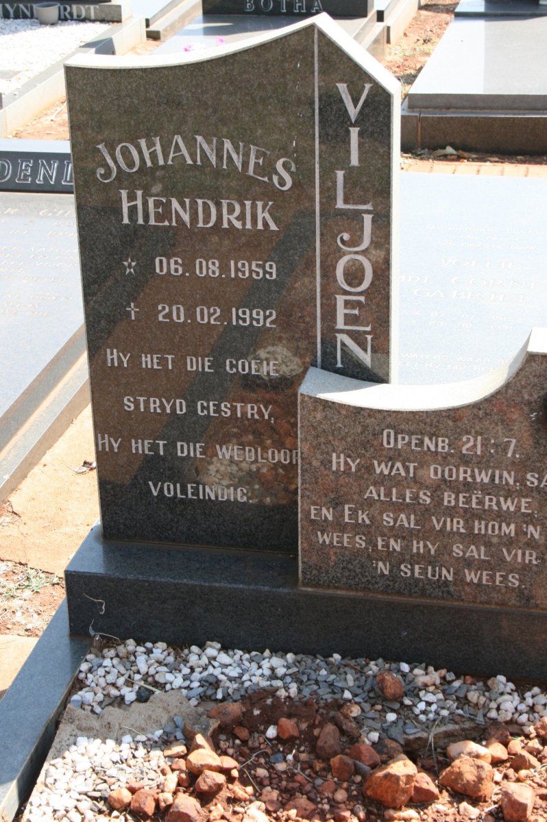 VILJOEN Johannes Hendrik 1959-1992