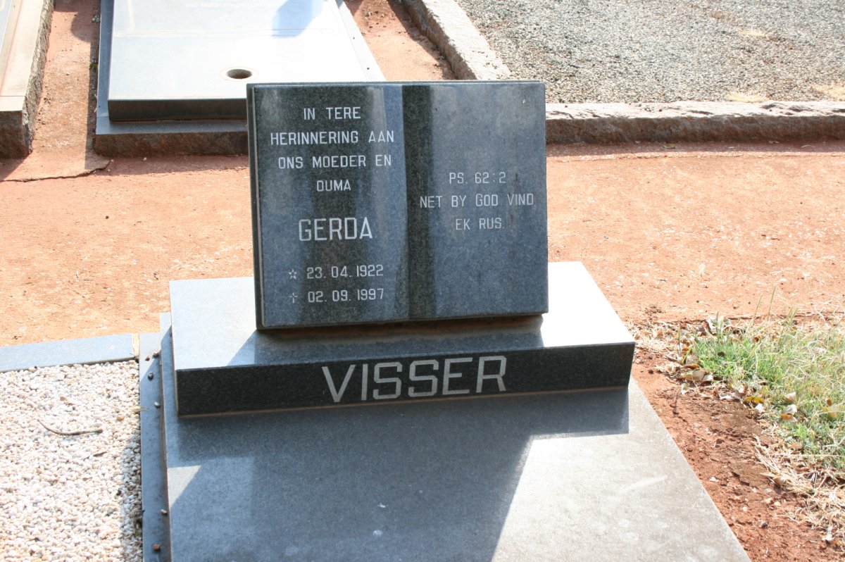 VISSER Gerda 1922-1997