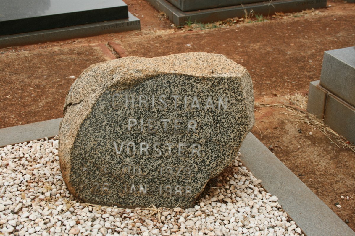 VORSTER Christiaan Pieter 1979-1988