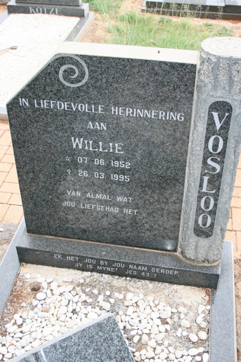VOSLOO Willie 1952-1995