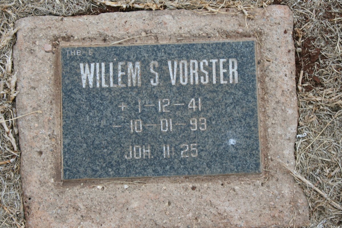 VORSTER Willem S. 1941-1993
