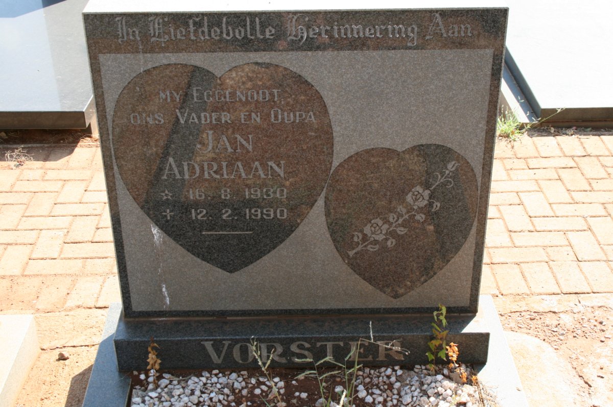 VORSTER Jan Adriaan 1930-1990