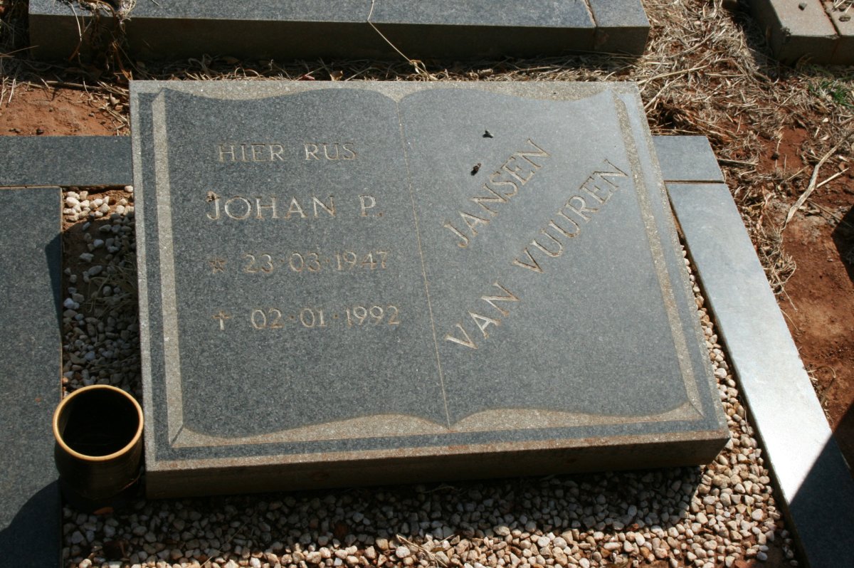 VUUREN Johan P., Jansen van 1947-1992