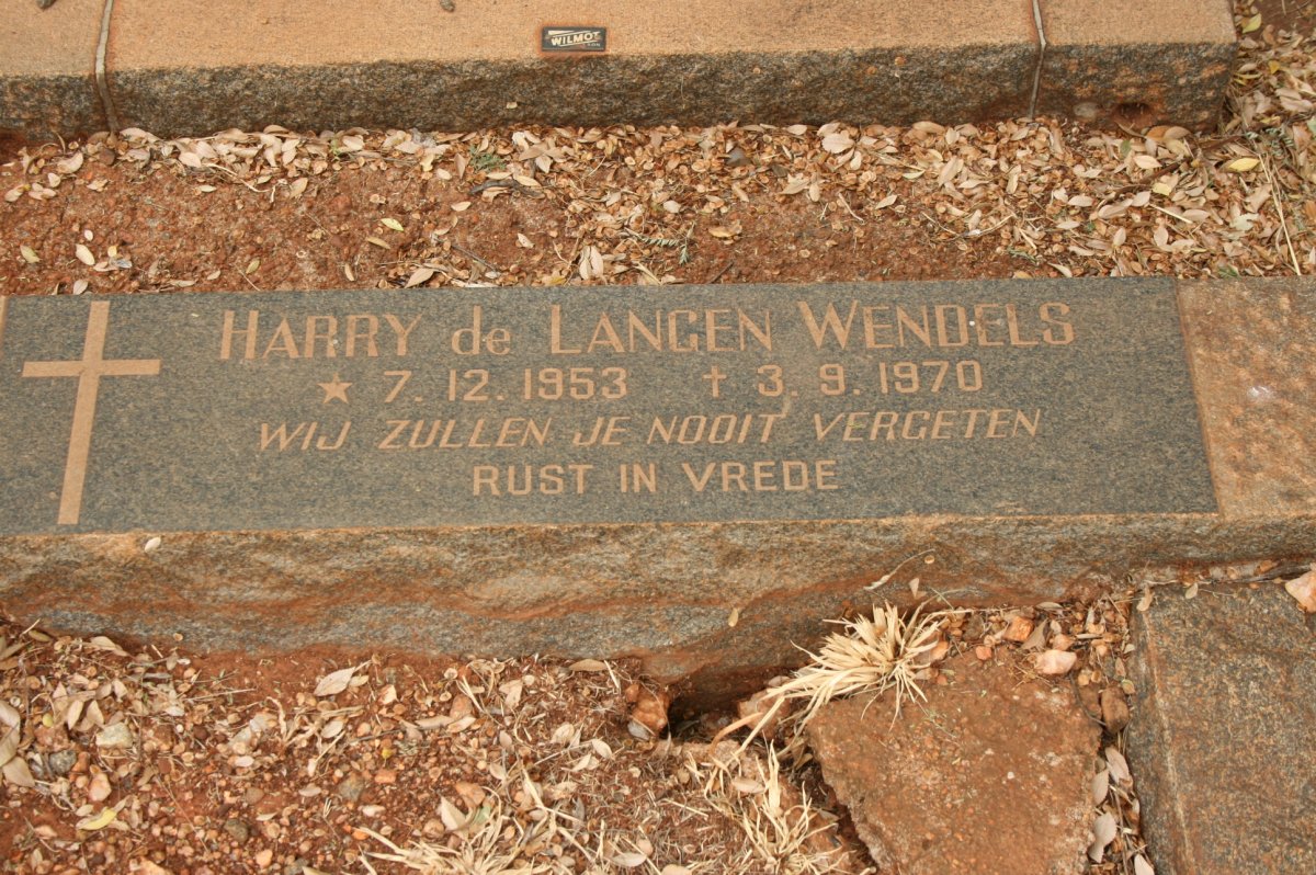 WENDELS Harry de Langen 1953-1970