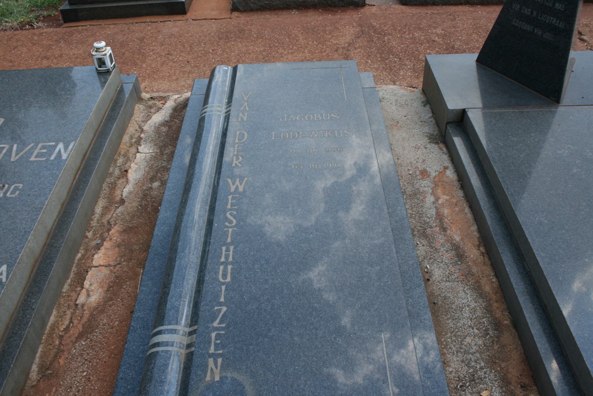 WESTHUIZEN Jacobus Lodewikus, van der 1958-1994