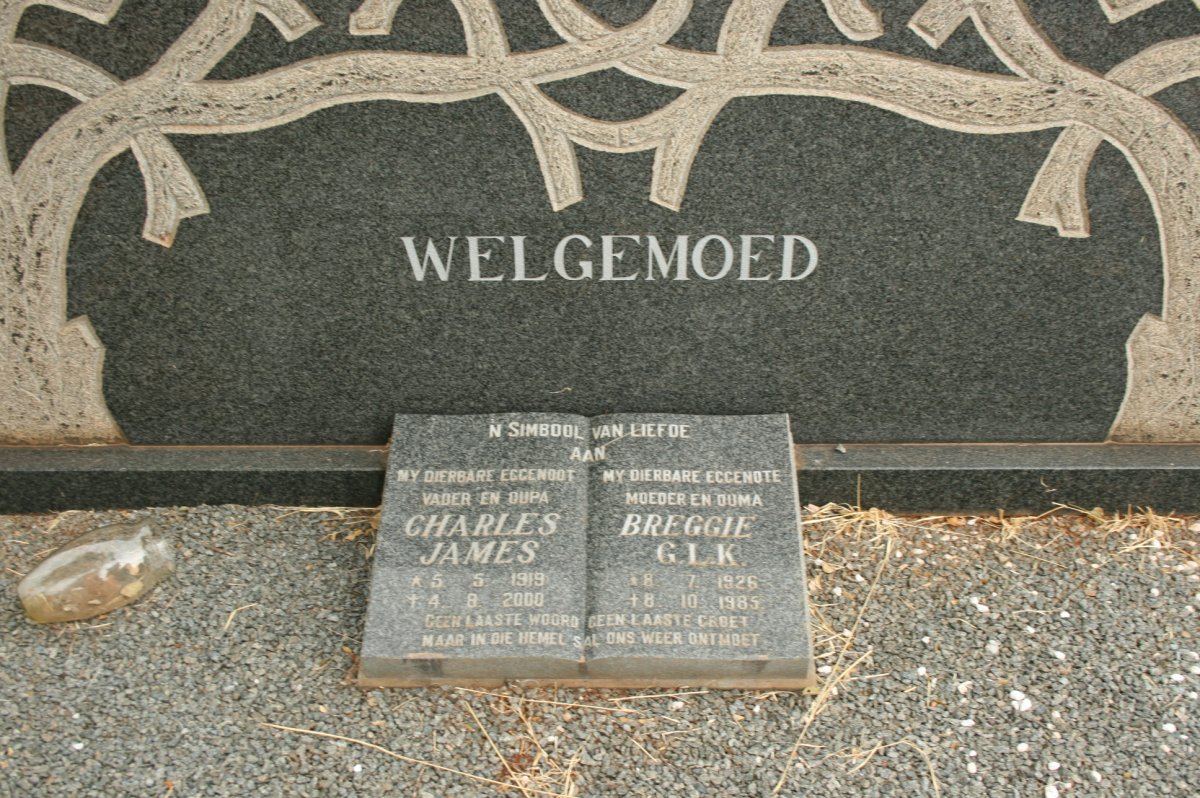 WELGEMOED Charles James 1919-2000 &amp; G.L.K. 1926-1985