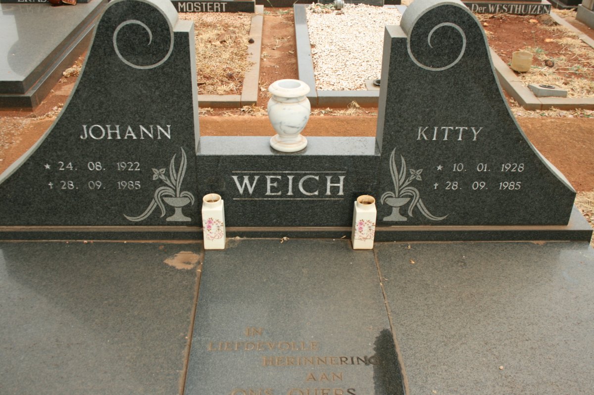 WEICH Johann 1922-1983 &amp; Kitty 1928-1985