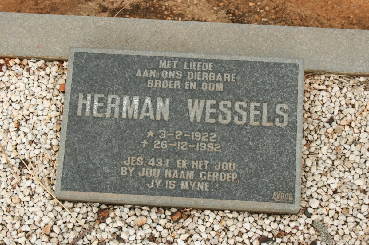 WESSELS Herman 1922-1992