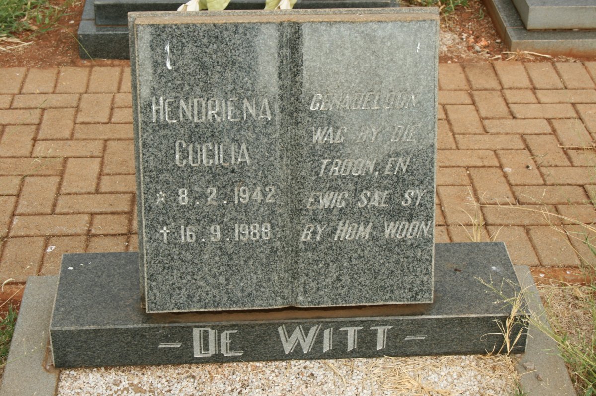 WITT Hendriena Cucilia, de 1942-1988