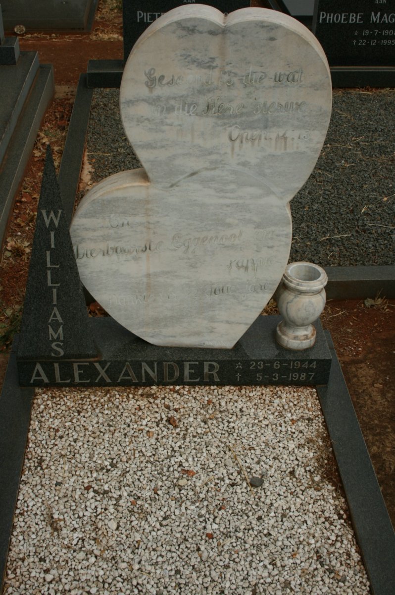 WILLIAMS Alexander 1944-1987
