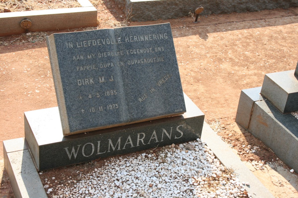 WOLMARANS Dirk M.J. 1895-1975