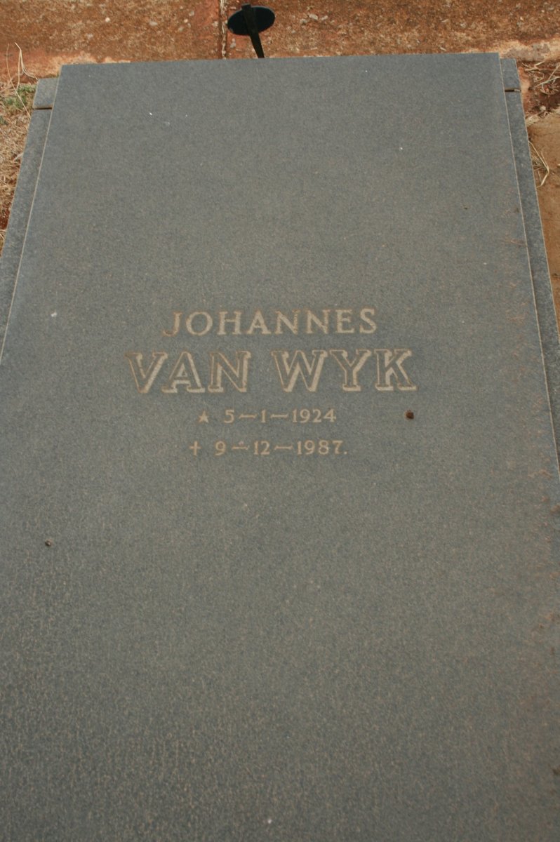 WYK Johannes, van 1924-1987