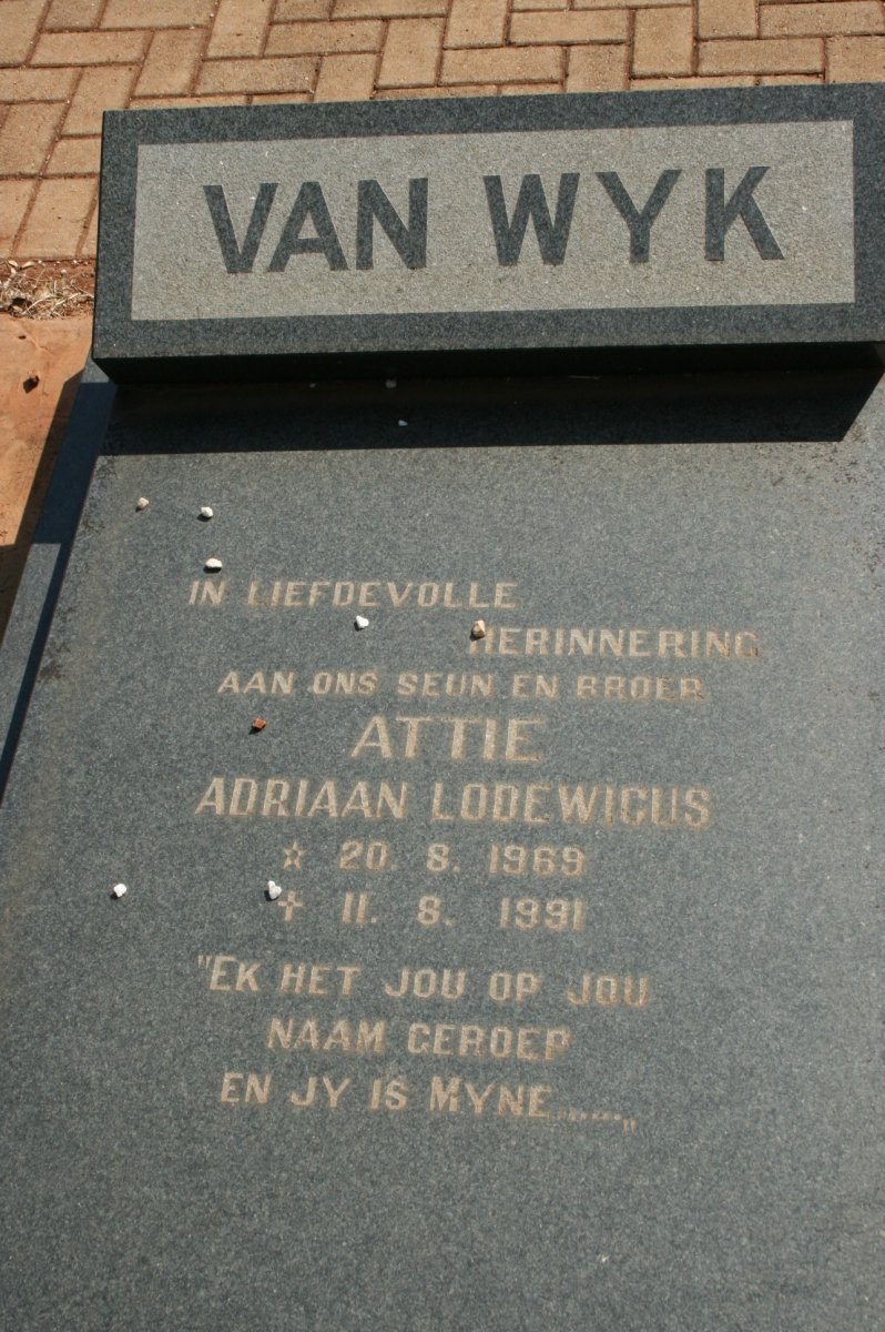 WYK Adriaan Lodewicus, van 1969-1991