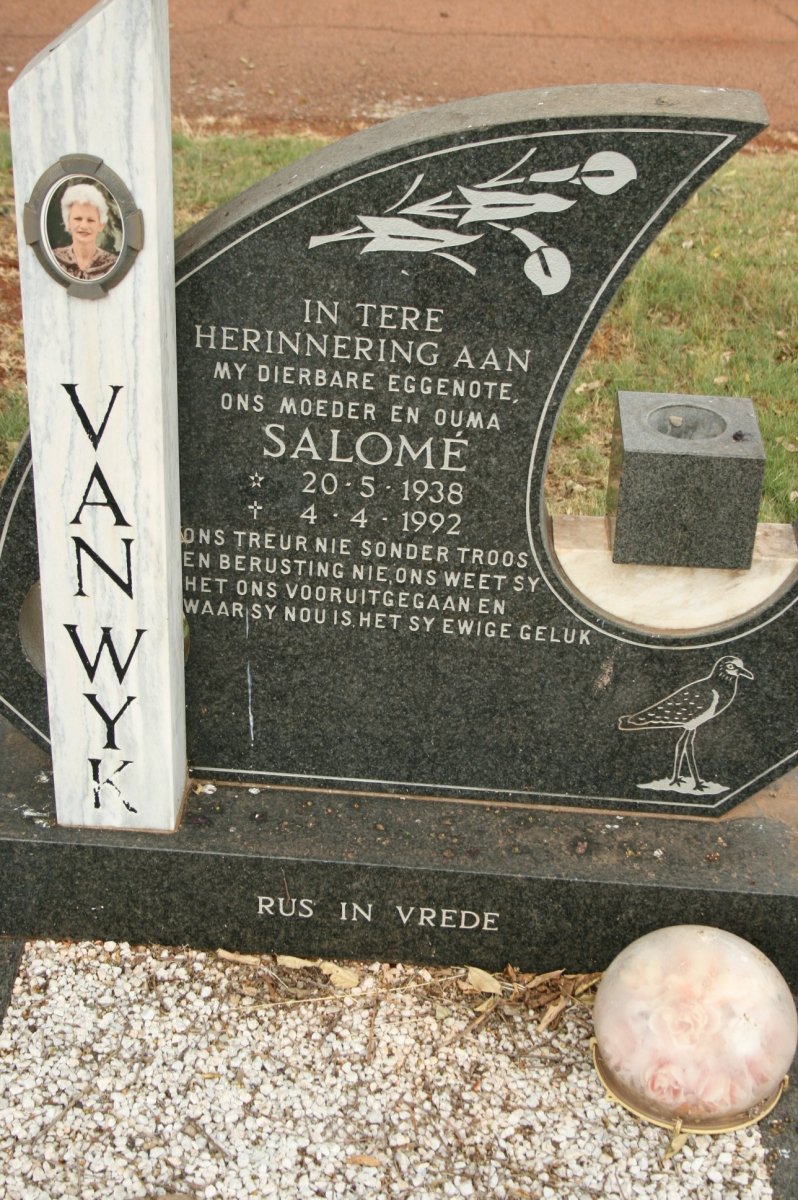 WYK Salomé, van 1938-1992