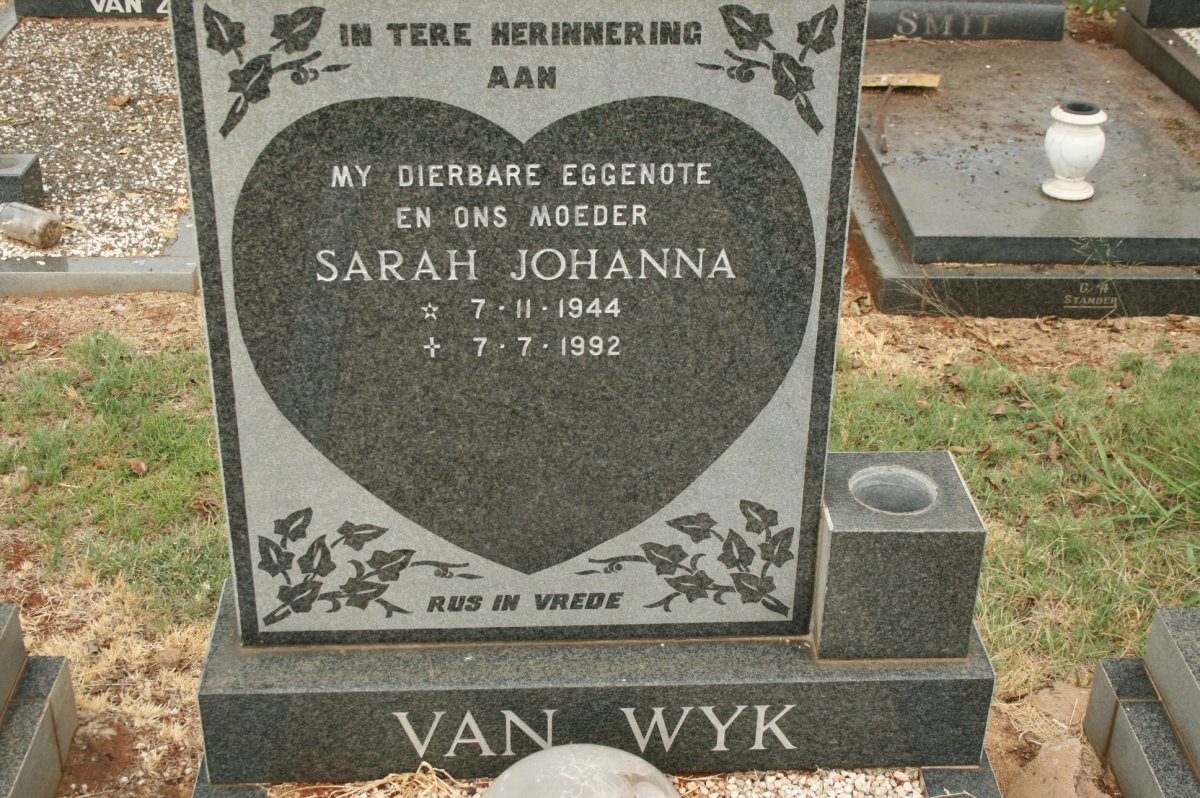 WYK Sarah Johanna, van 1944-1992