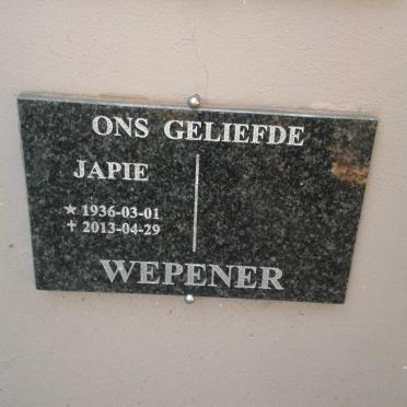 WEPENER Japie 1936-2013