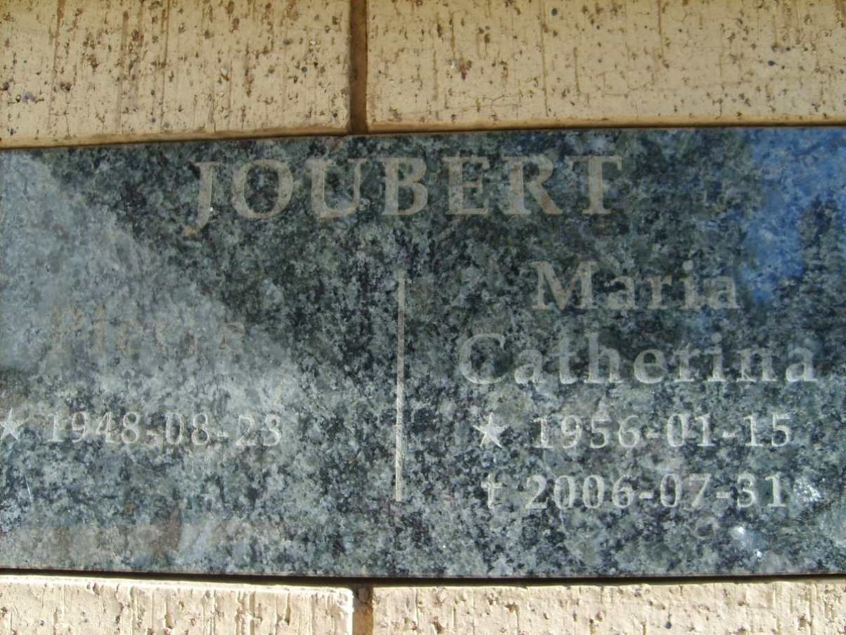 JOUBERT ? 1948- &amp; Maria Catherina 1956-2006