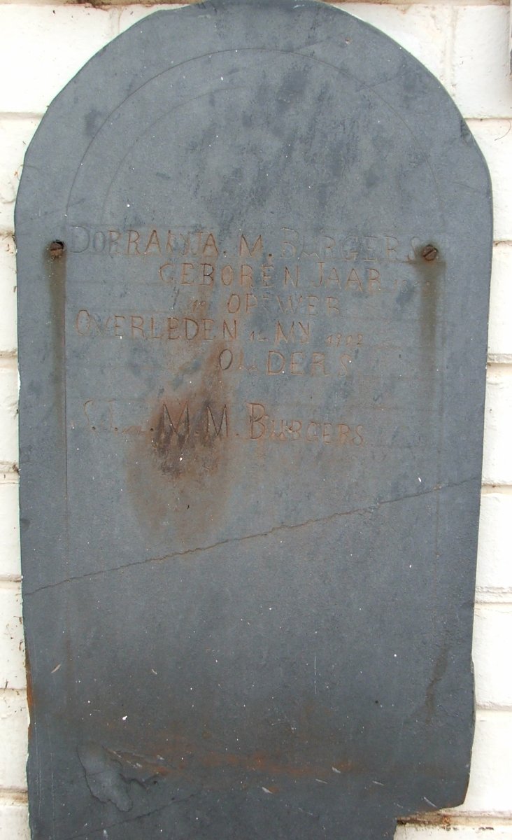 BURGERS Dorra? A.M. -1902