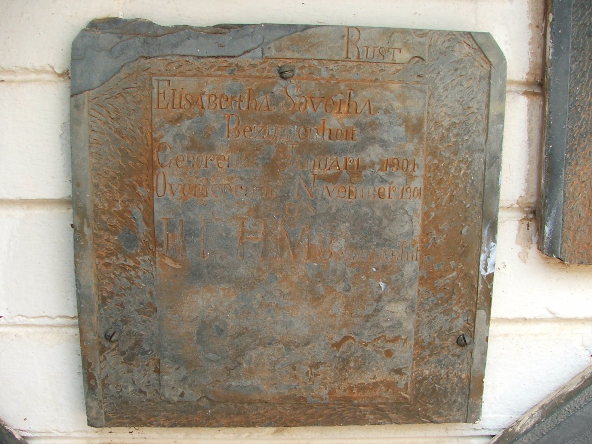 BEZUIDENHOUT Elisabertha Soveiha 1901-1901