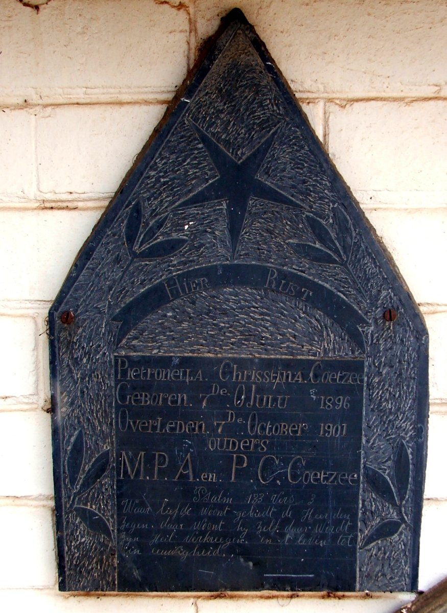 COETZEE Pietronella Chrisstina 1896-1901