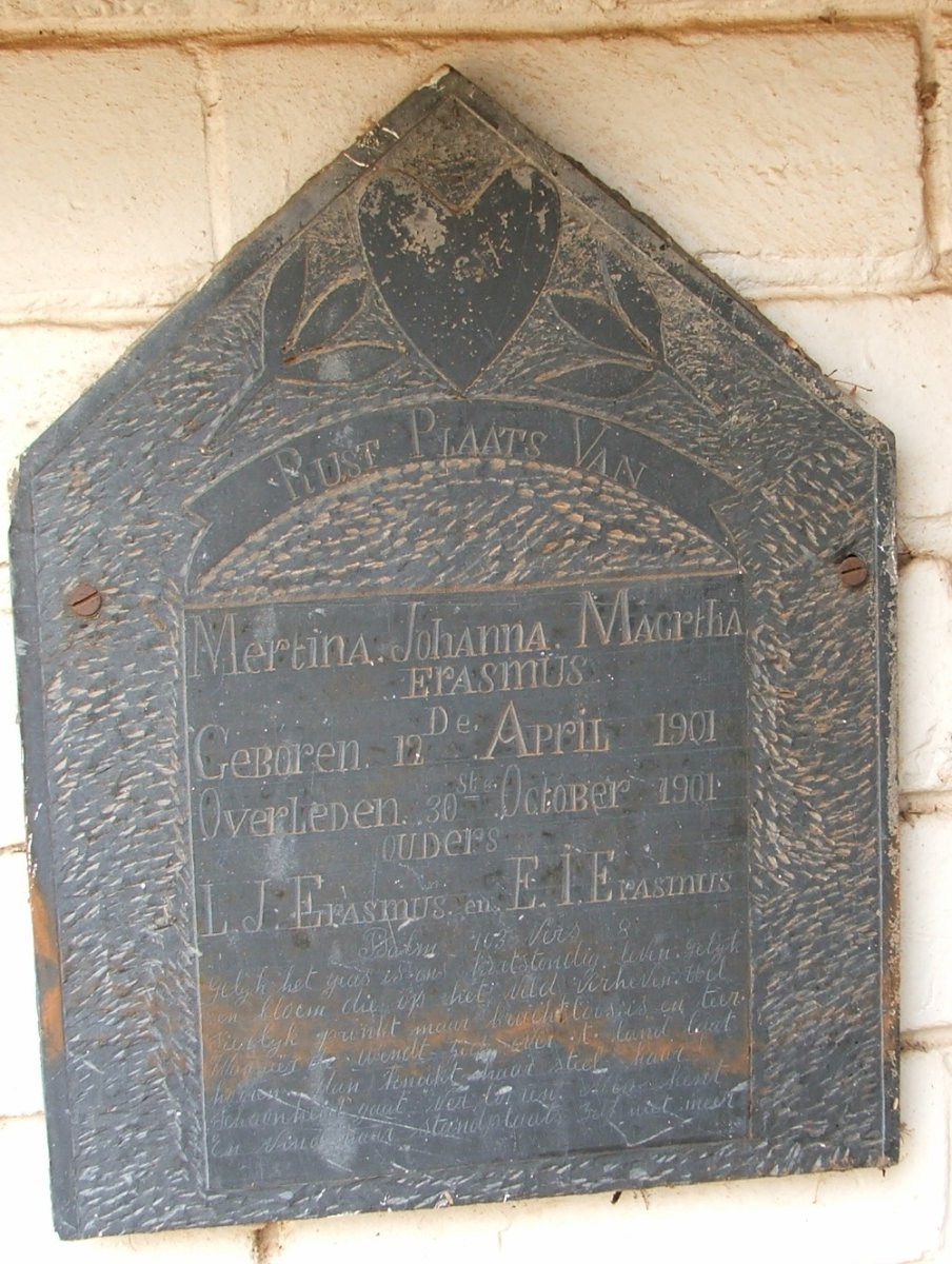 ERASMUS Mertina Johanna Magrtha 1901-1901