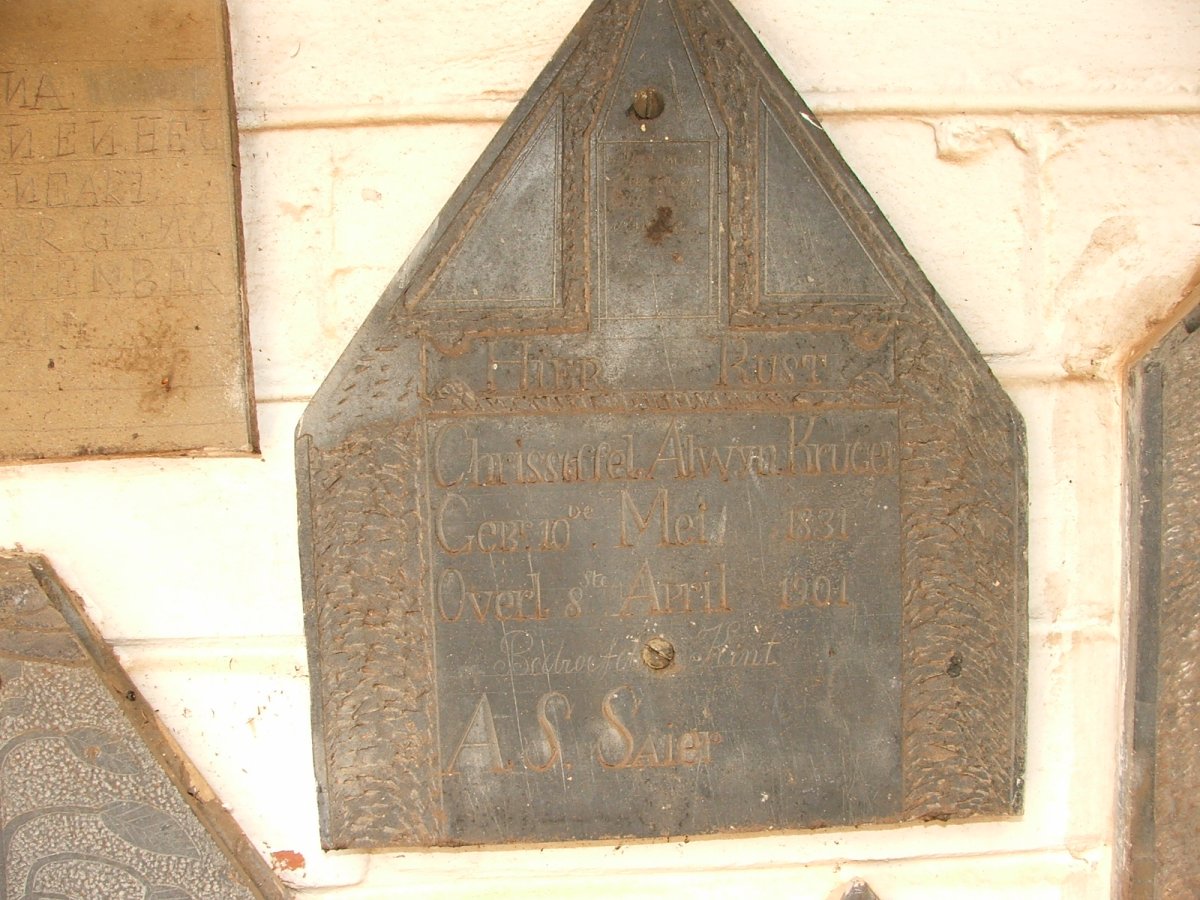 KRUGER Christoffel Alwyn 1831-1901