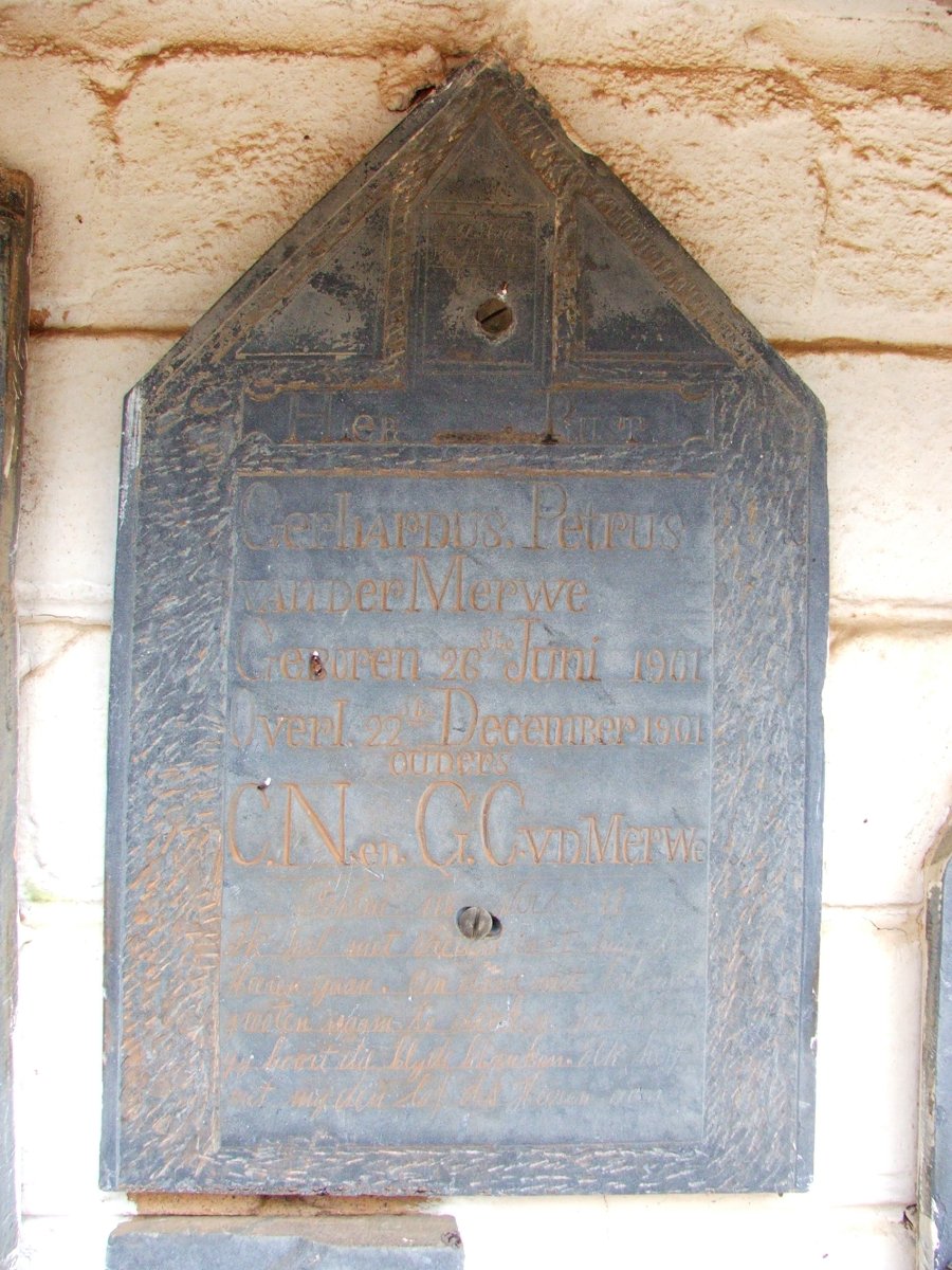 MERWE Gerhardus Petrus, van der 1901-1901