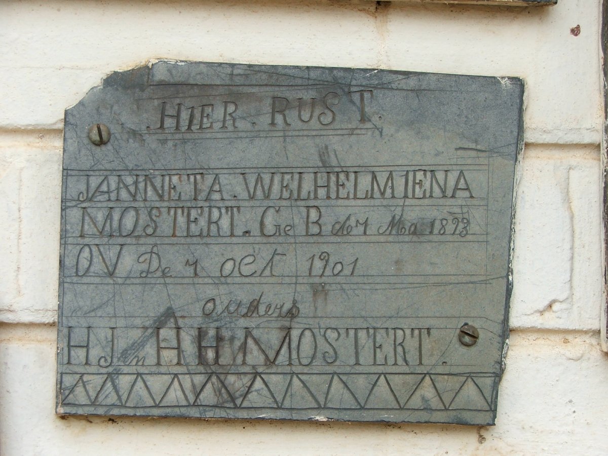 MOSTERT Janneta Welhelmiena 1893-1901