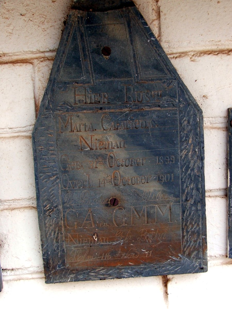 NIEMAN Martha Cathrina 1899-1901