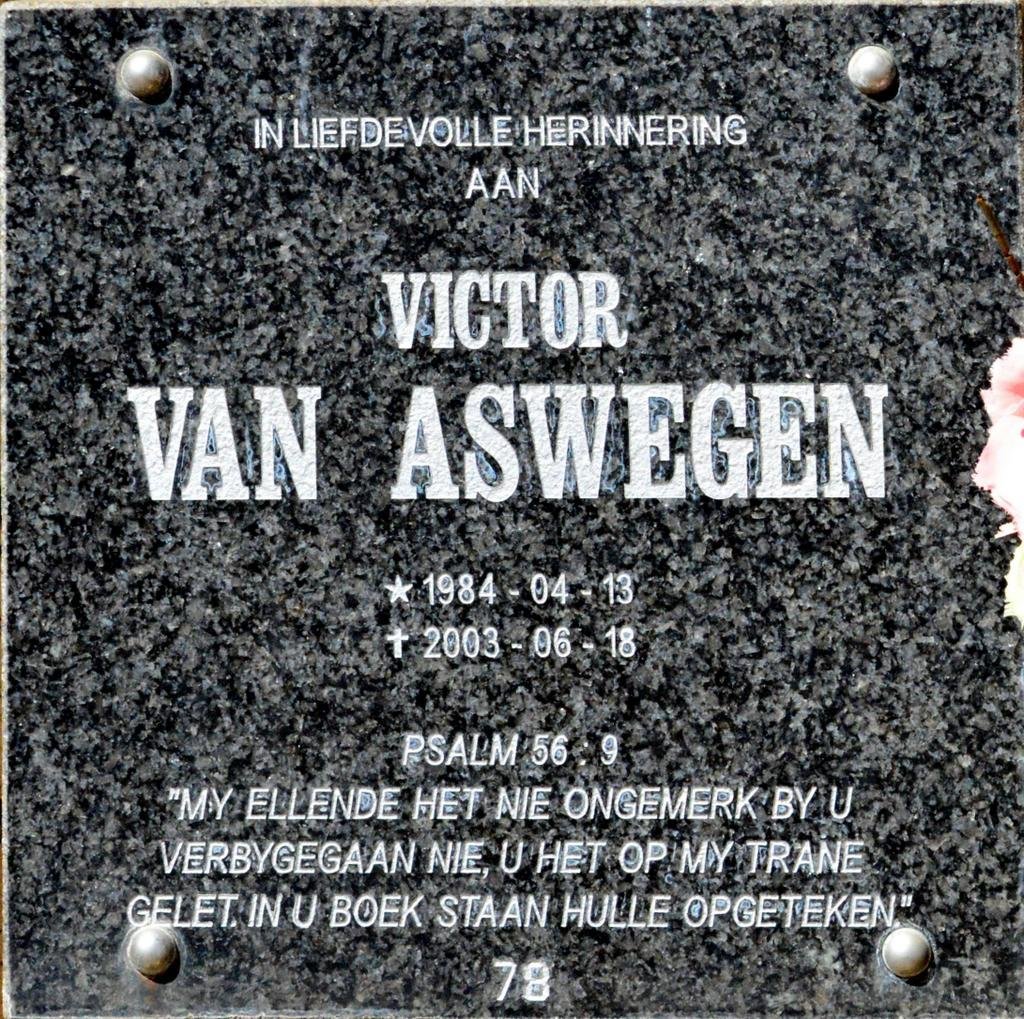 ASWEGEN Victor, van 1984-2003