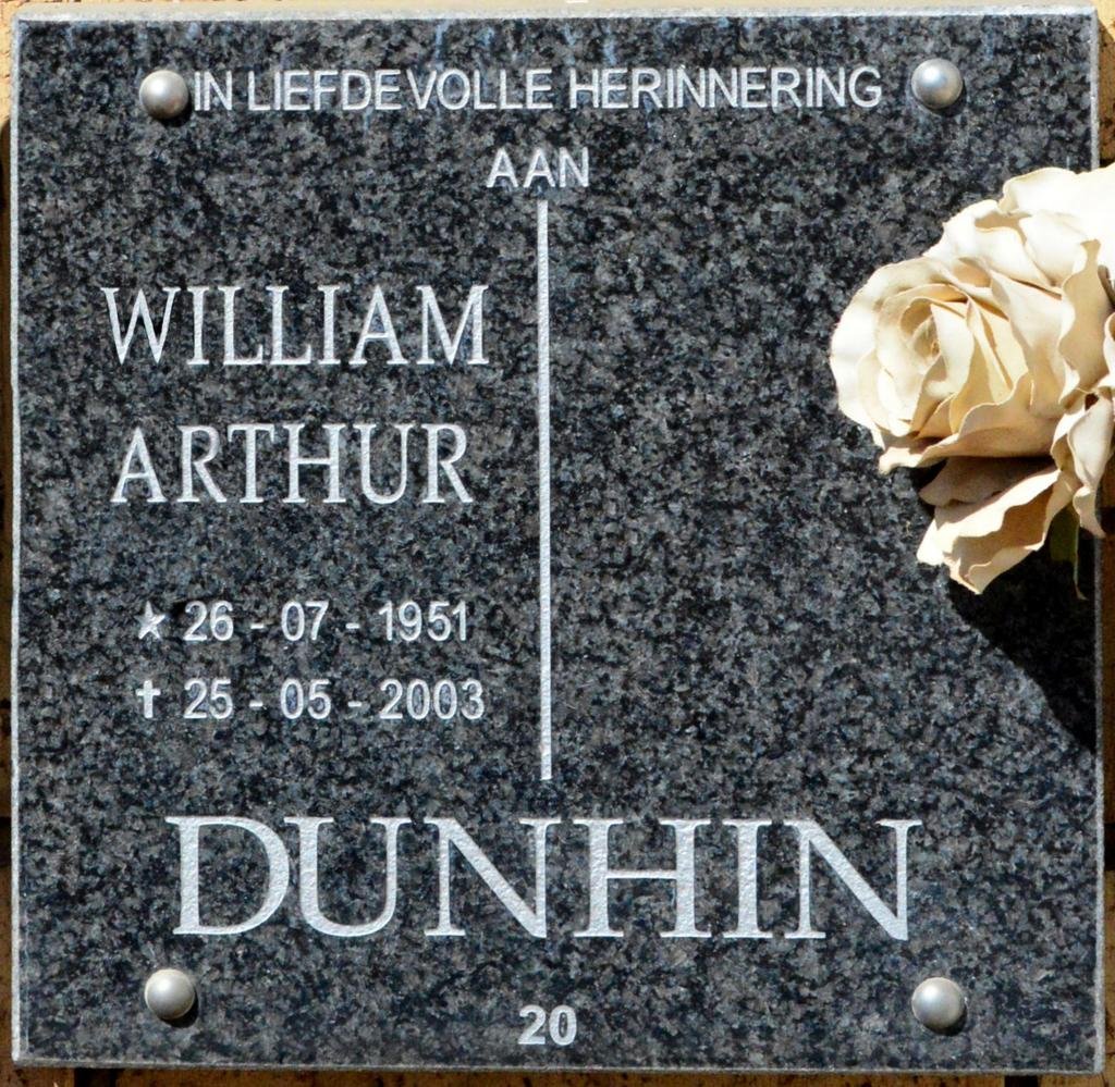 DUNHIN William Arthur 1951-2003