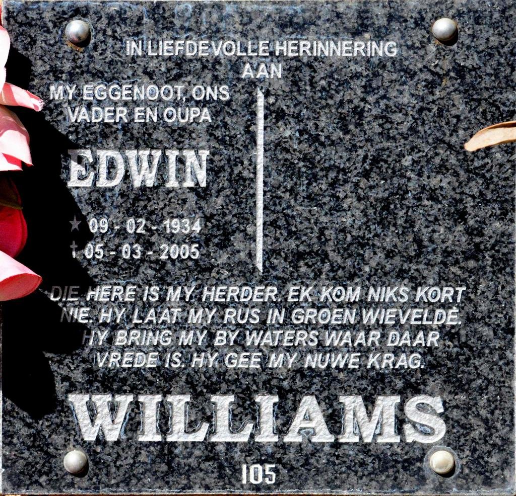 WILLIAMS Edwin 1934-2005