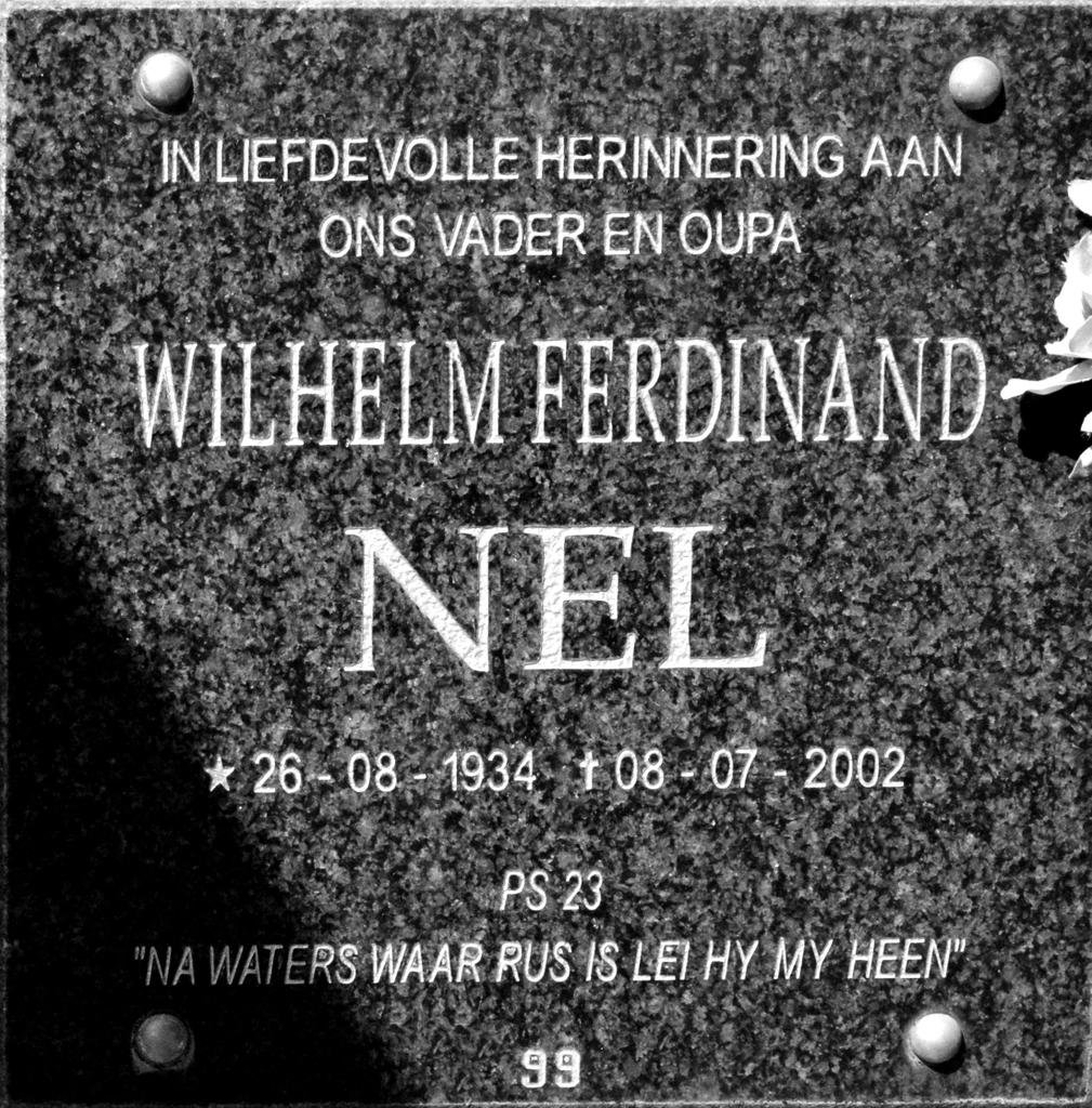 NEL Wilhelm Ferdinand 1934-2002