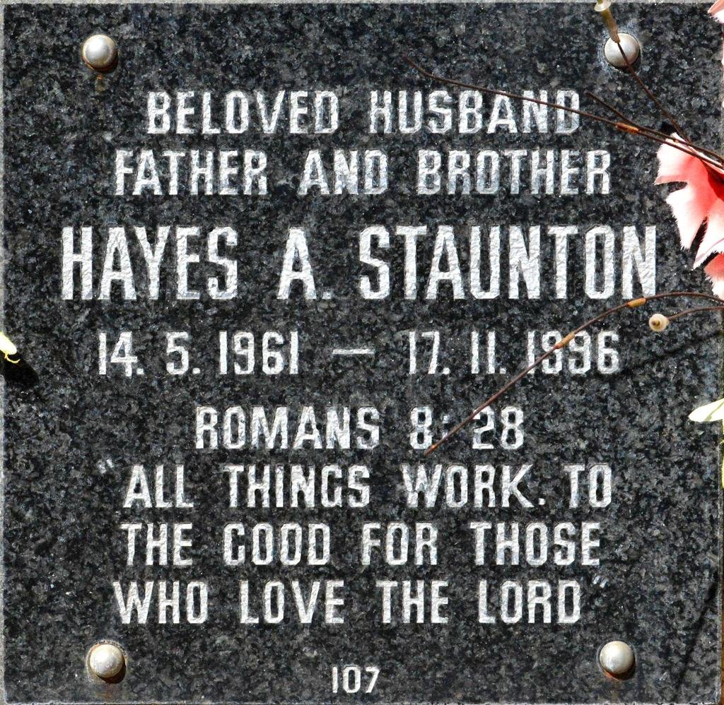 STAUNTON Hayes A. 1961-1996