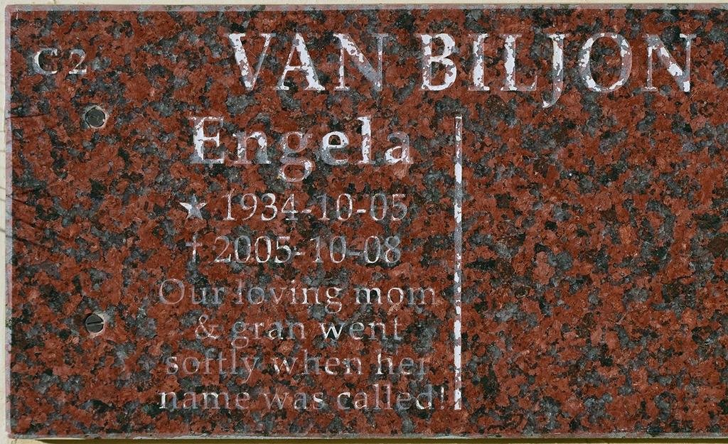 BILJON Engela, van 1934-2005