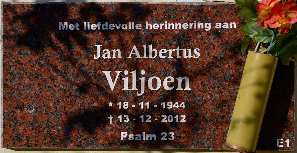VILJOEN Jan Albertus 1944-2012