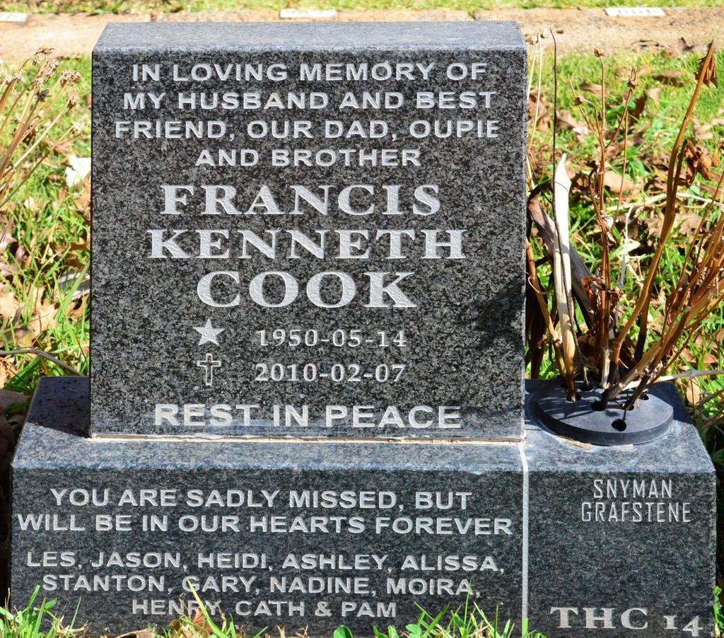 COOK Francis Kenneth 1950-2010
