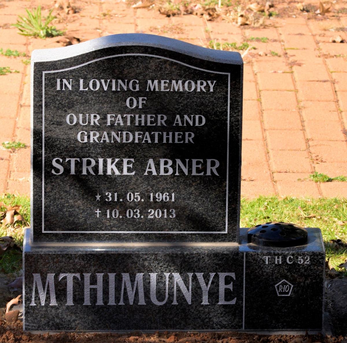 MTHIMUNYE Strike Abner 1961-2013