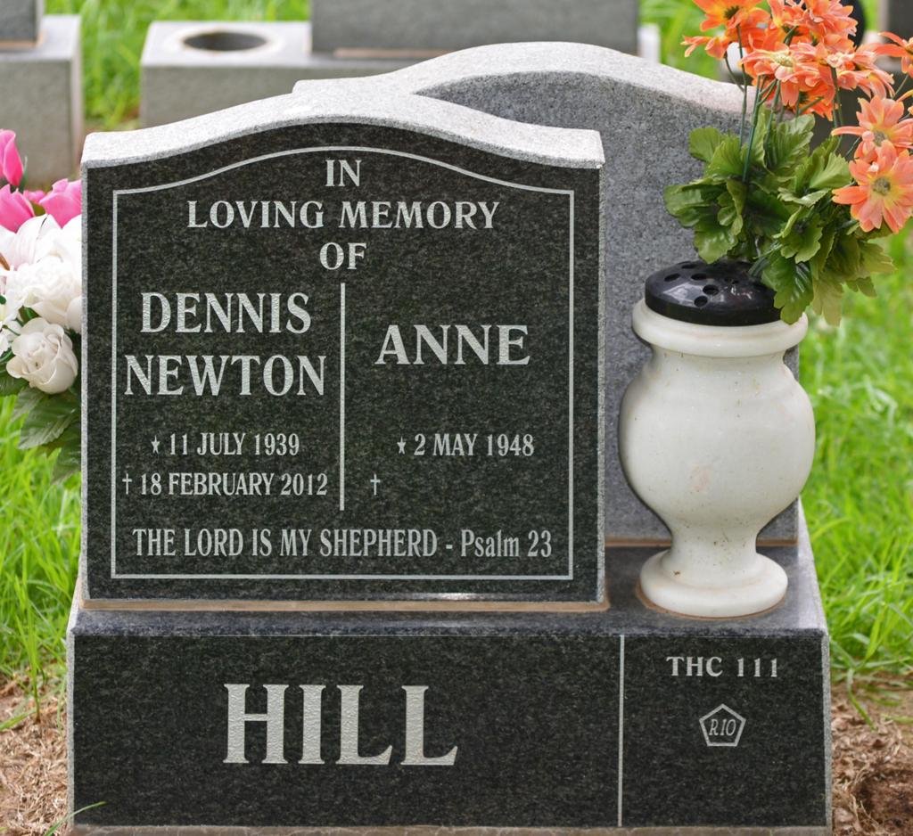 HILL Dennis Newton 1939-2012