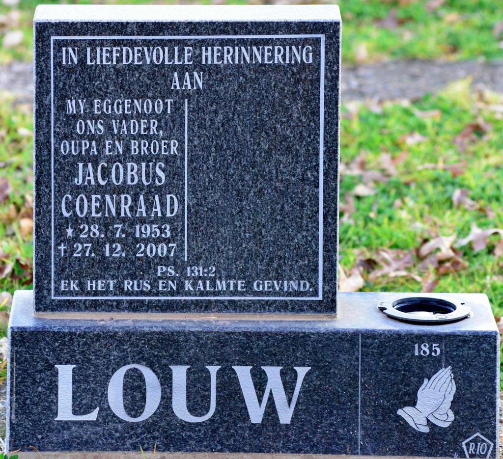 LOUW Jacobus Coenraad 1953-2007