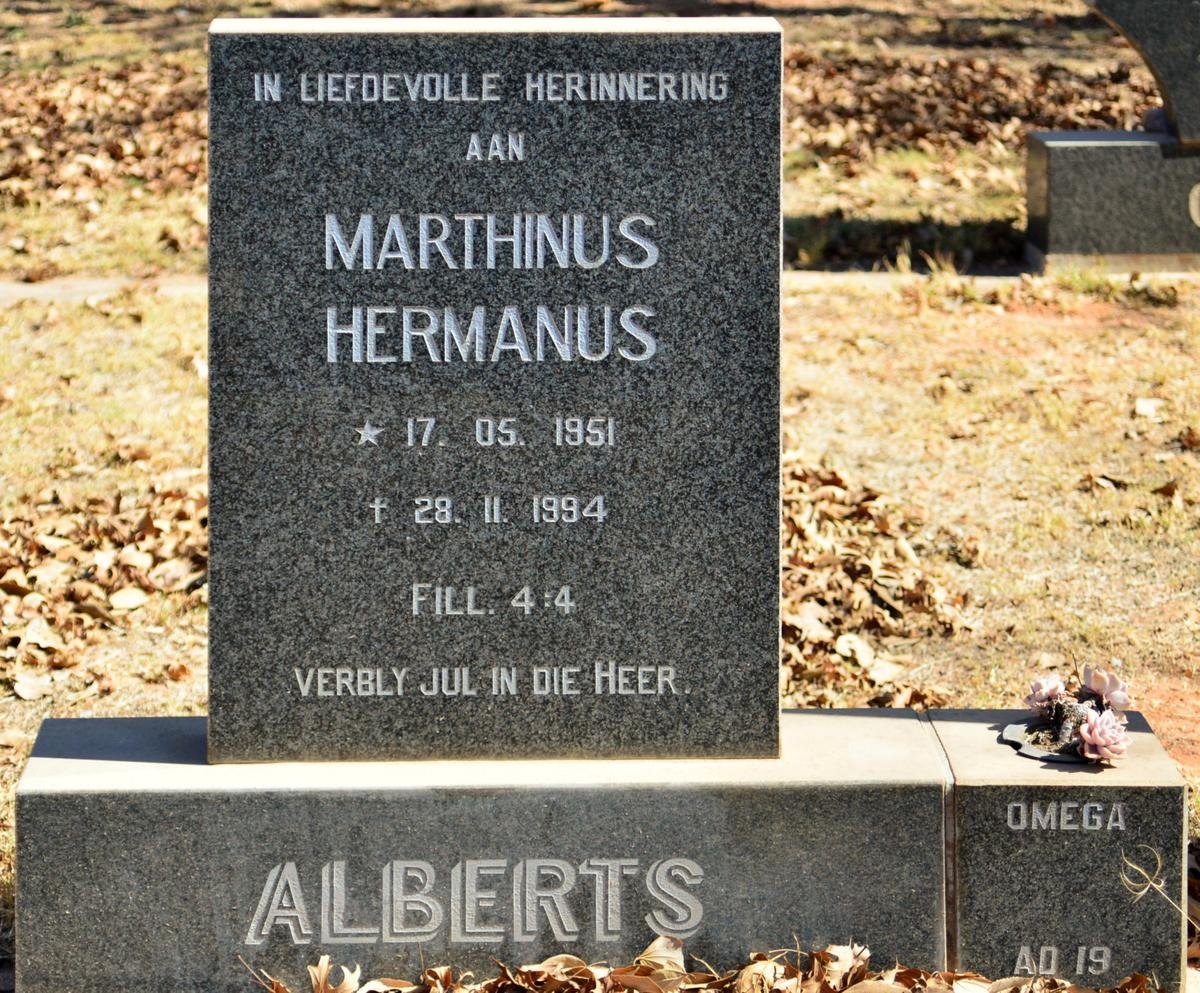 ALBERTS Marthinus Hermanus 1951-1994
