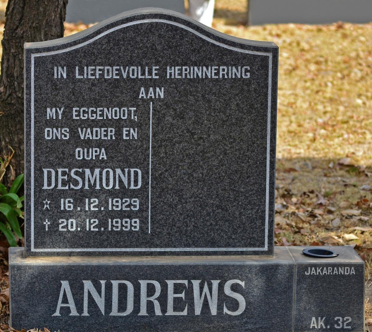 ANDREWS Desmond 1929-1999