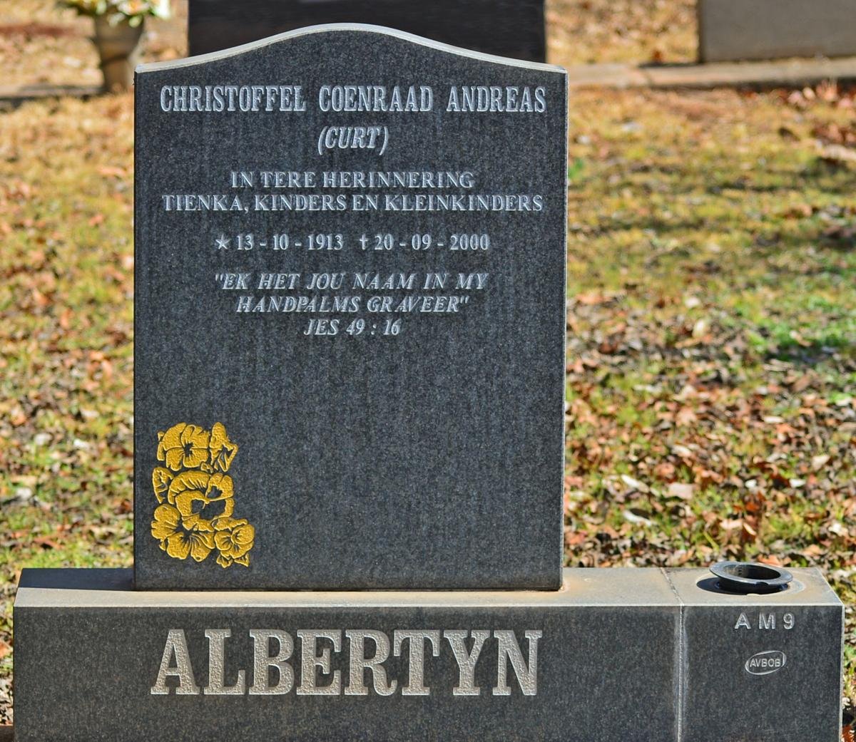 ALBERTYN Christoffel Coenraad Andreas 1913-2000