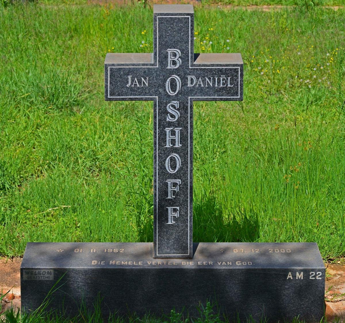 BOSHOFF Jan Daniël 1952-2000