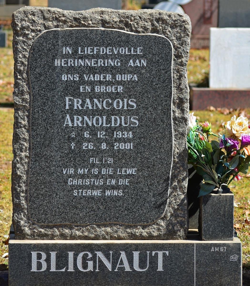 BLIGNAUT Francois Arnoldus 1934-2001